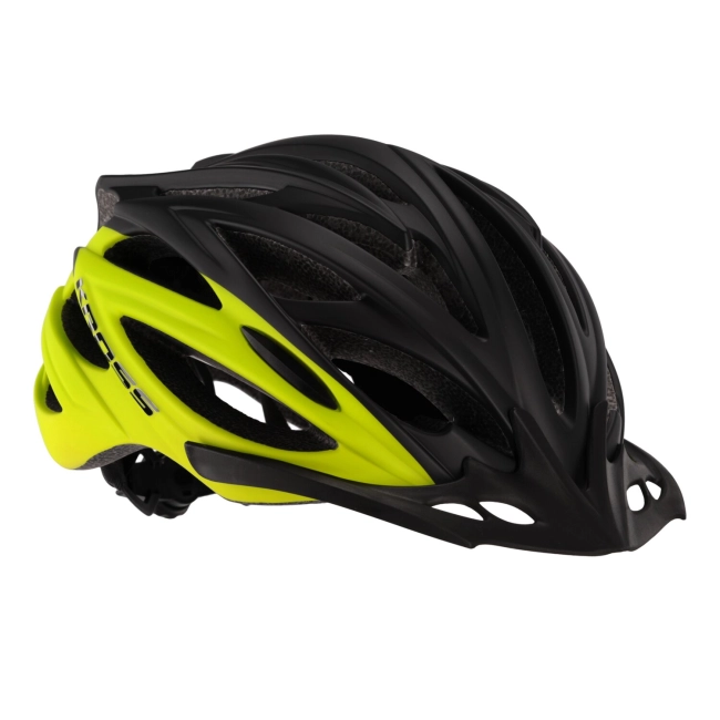 Kask rowerowy Brizo czarno-limonkowy r.M